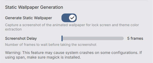 Generate Static Wallpaper